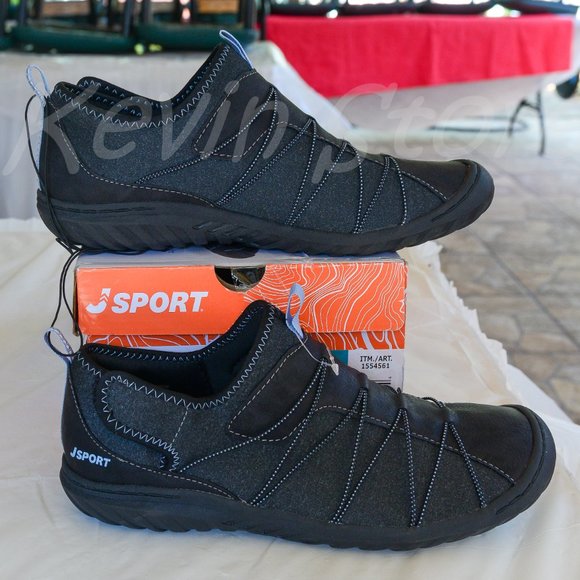 size 10 Black/Blue Jsport‎ Women’s Slip On shoes - Picture 4 of 9